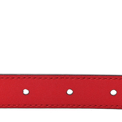 Gucci Calfskin Queen Margaret Bee Belt 80 32 Red 4 of 5