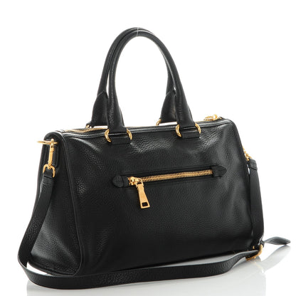 Prada Vitello Daino Shopping Satchel Black 3 of 8