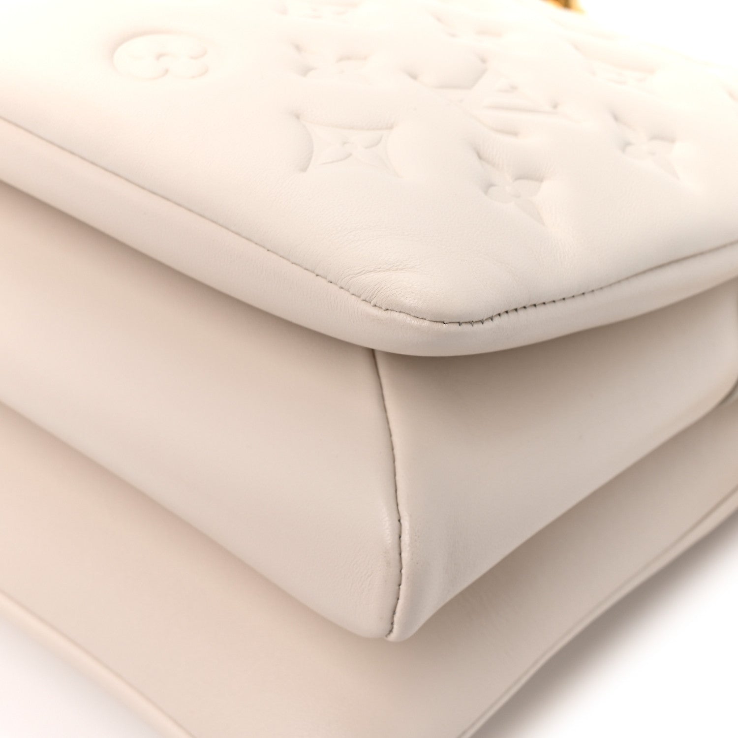 Louis Vuitton Lambskin Embossed Monogram Coussin PM Beige Cream 11 of 13