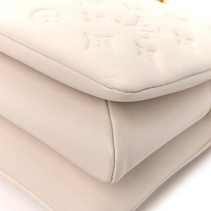 Louis Vuitton Lambskin Embossed Monogram Coussin PM Beige Cream 11 of 13