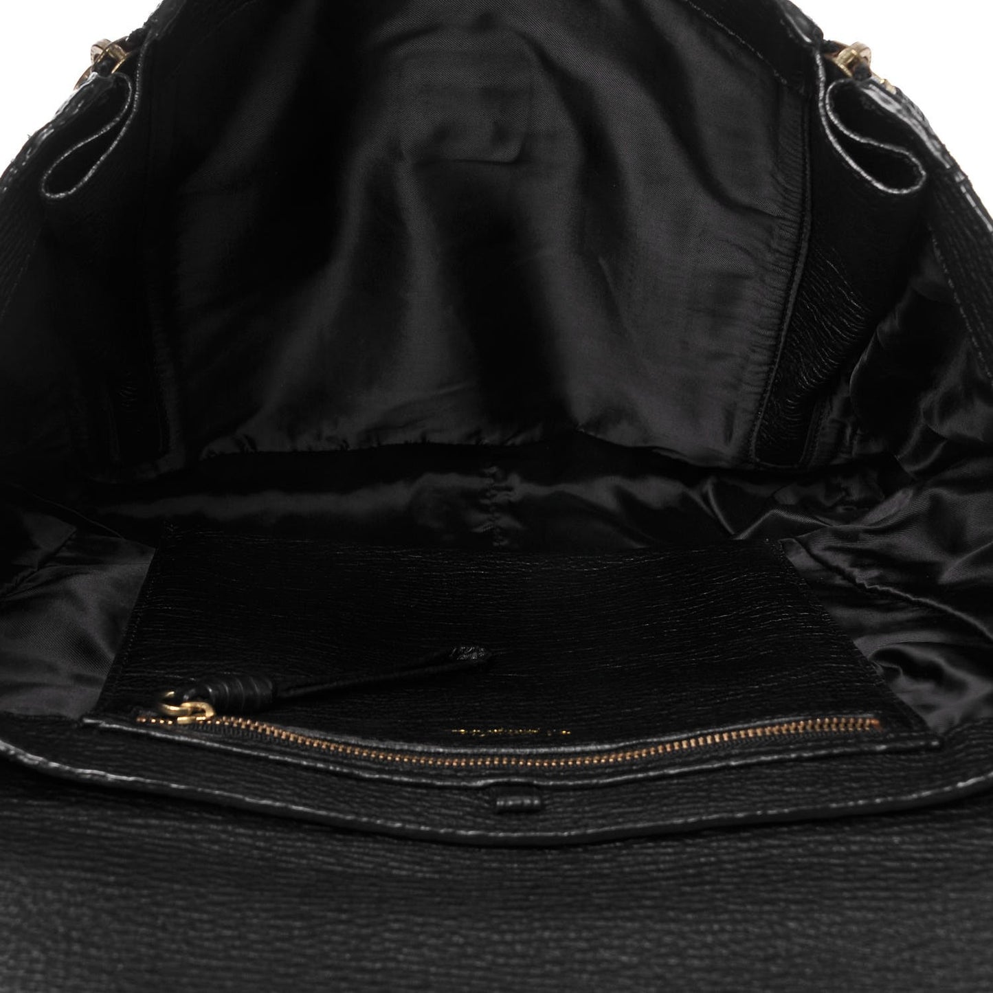 3.1 Textured Calfskin Large Pashli Satchel Black
