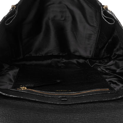 3.1 Phillip Lim 3.1 Textured Calfskin Large Pashli Satchel Black 5 of 7