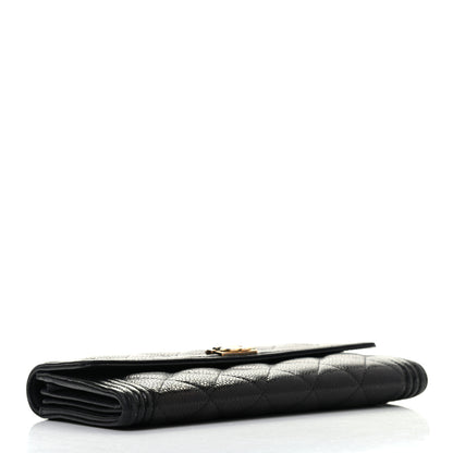 Chanel Caviar Quilted Long Boy Flap Wallet Black 4 of 8