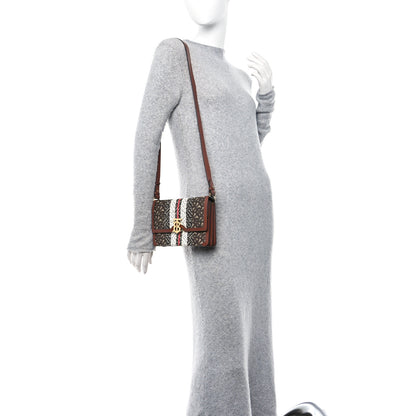 Burberry E-Canvas Monogram Stripe Albion TB Bag Bridle Brown 2 of 9