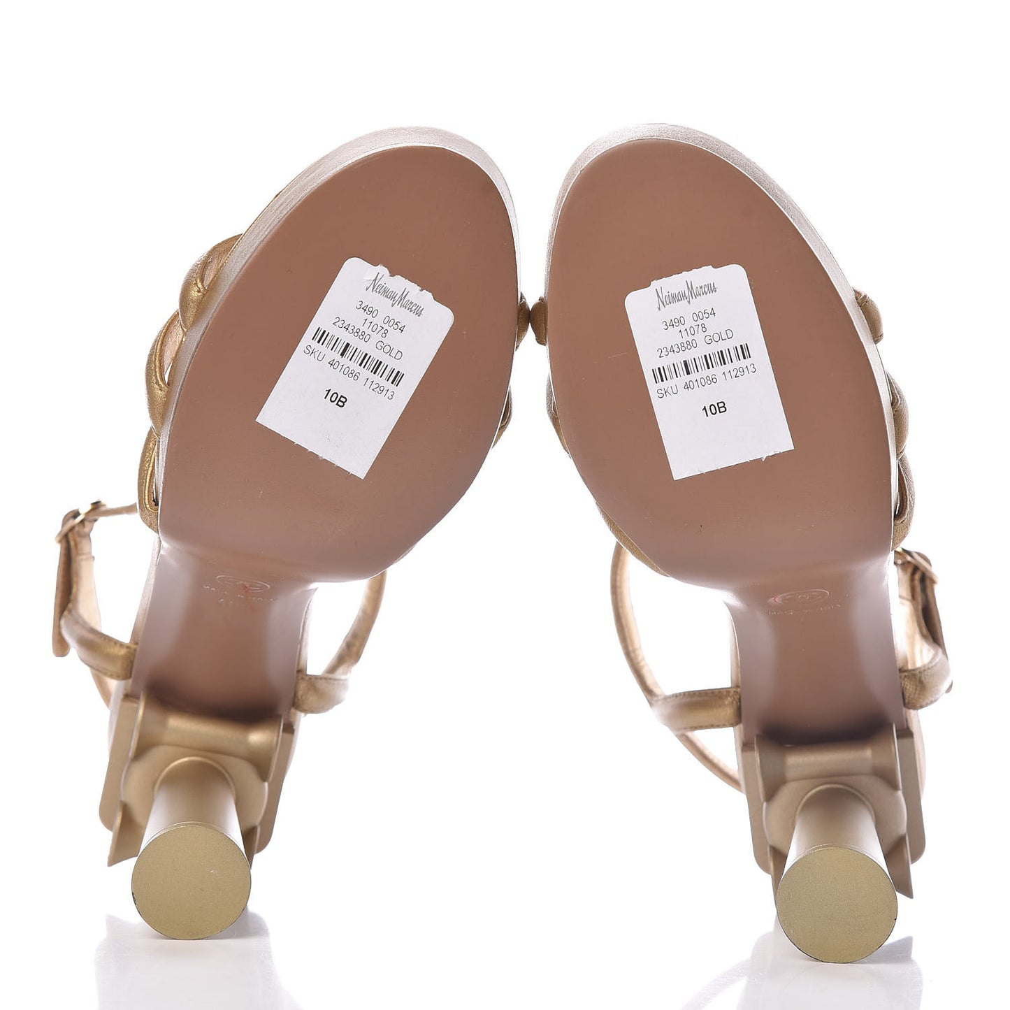 Laminated Lambskin Parthenon Platform Sandals 40.5 Gold