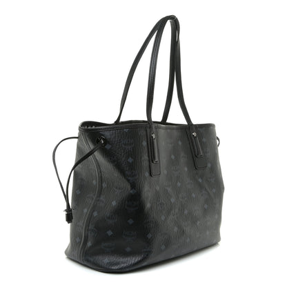 MCM Visetos Medium Liz Reversible Shopper Tote Black 4 of 22