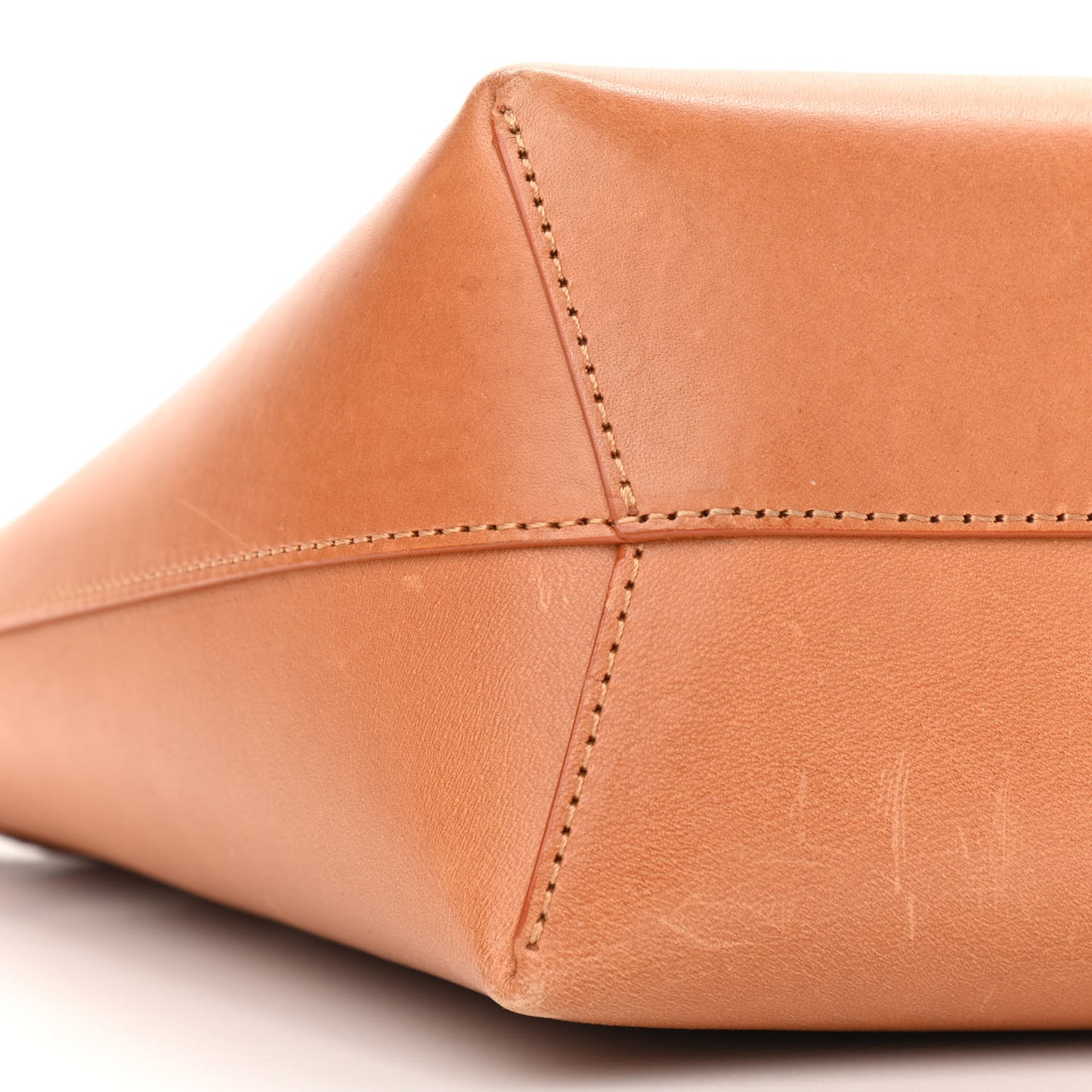 Vegetable Tanned Calfskin Mini Bucket Bag Camello Rosa