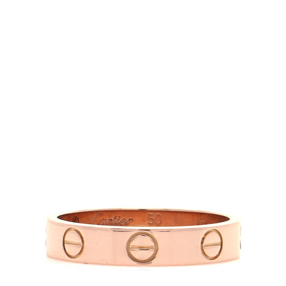 Cartier 18K Pink Gold 3.5mm LOVE Wedding Band Ring 50 5.25 1 of 5