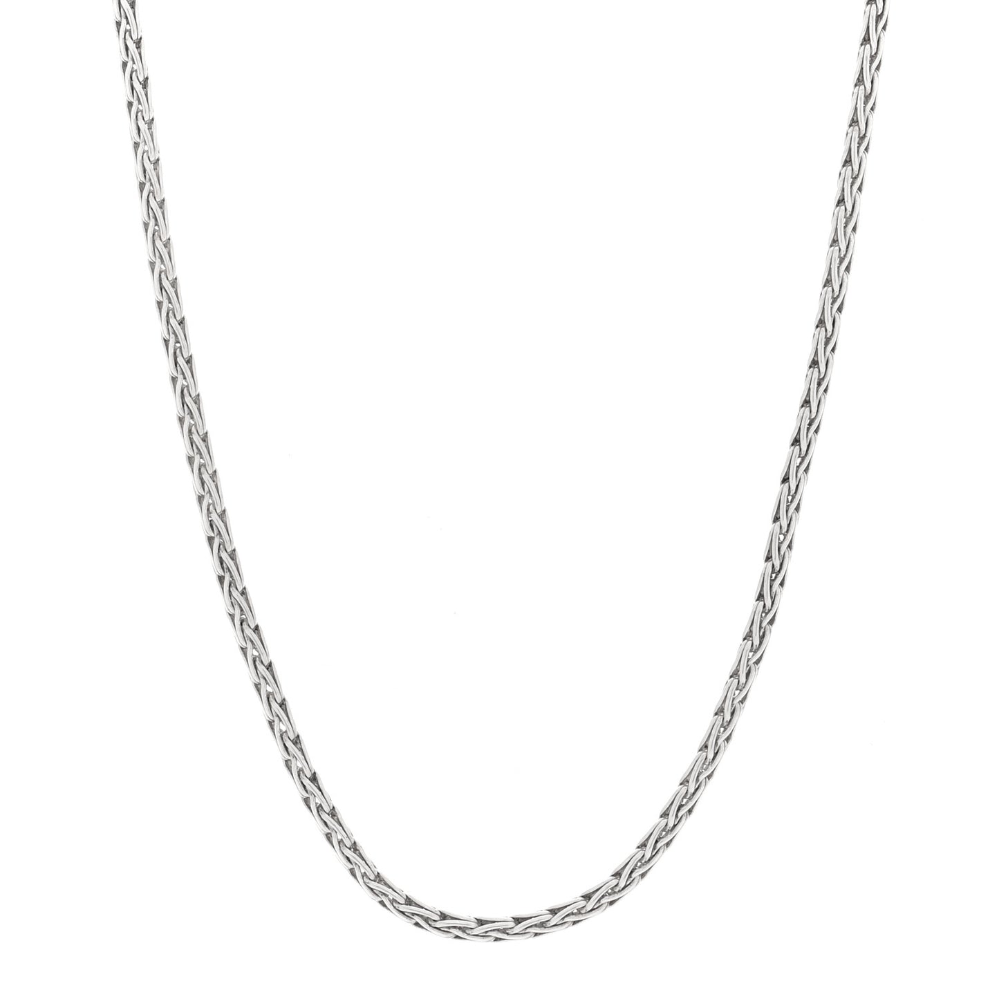 Sterling Silver 3.5mm Wheat Chain Necklace 20"