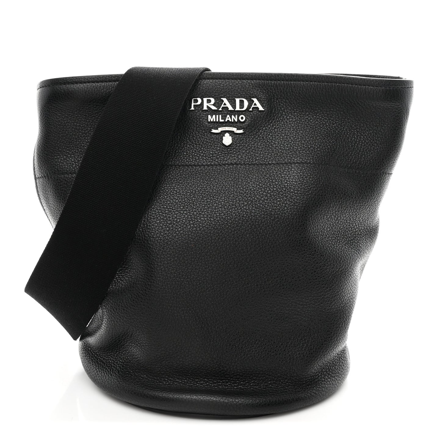 Vitello Daino Bucket Bag Black