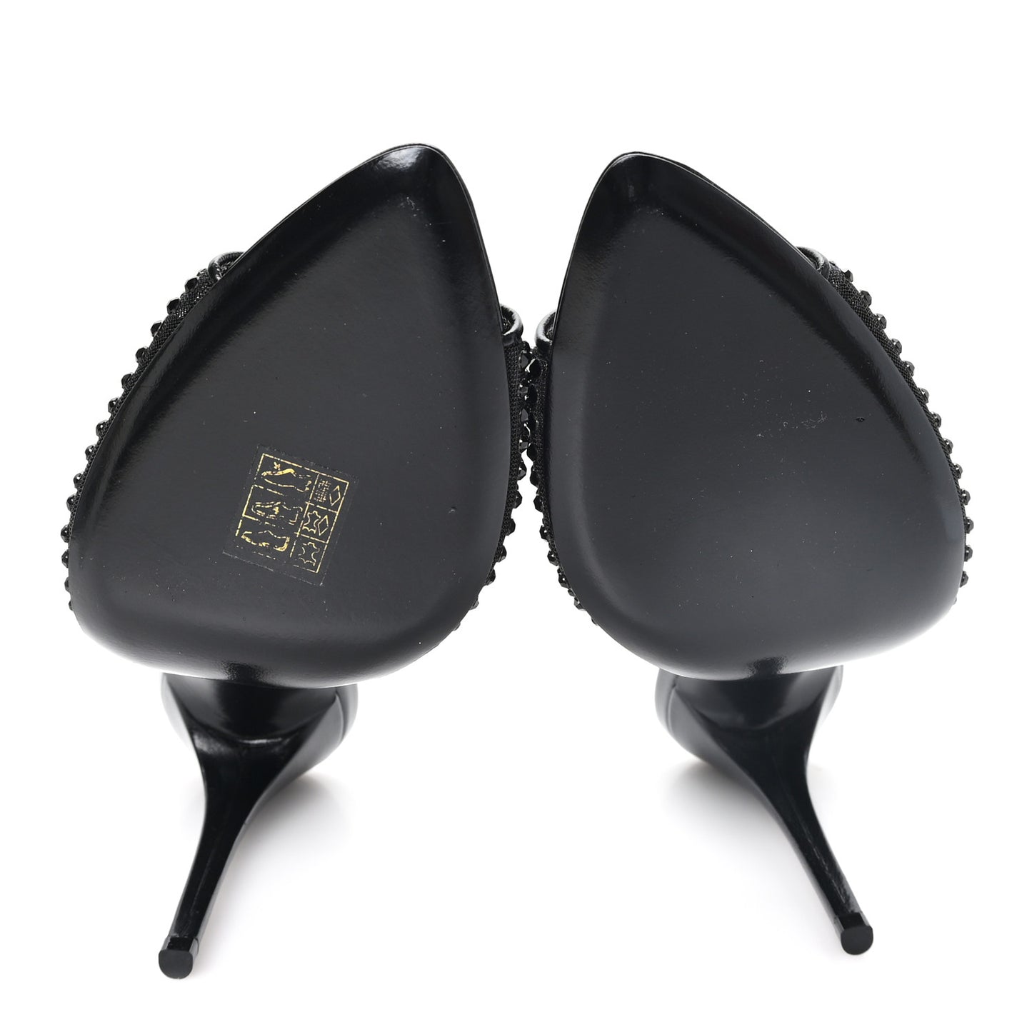 Tulle Strass Gippy 110 Mule Sandals 38.5 Black