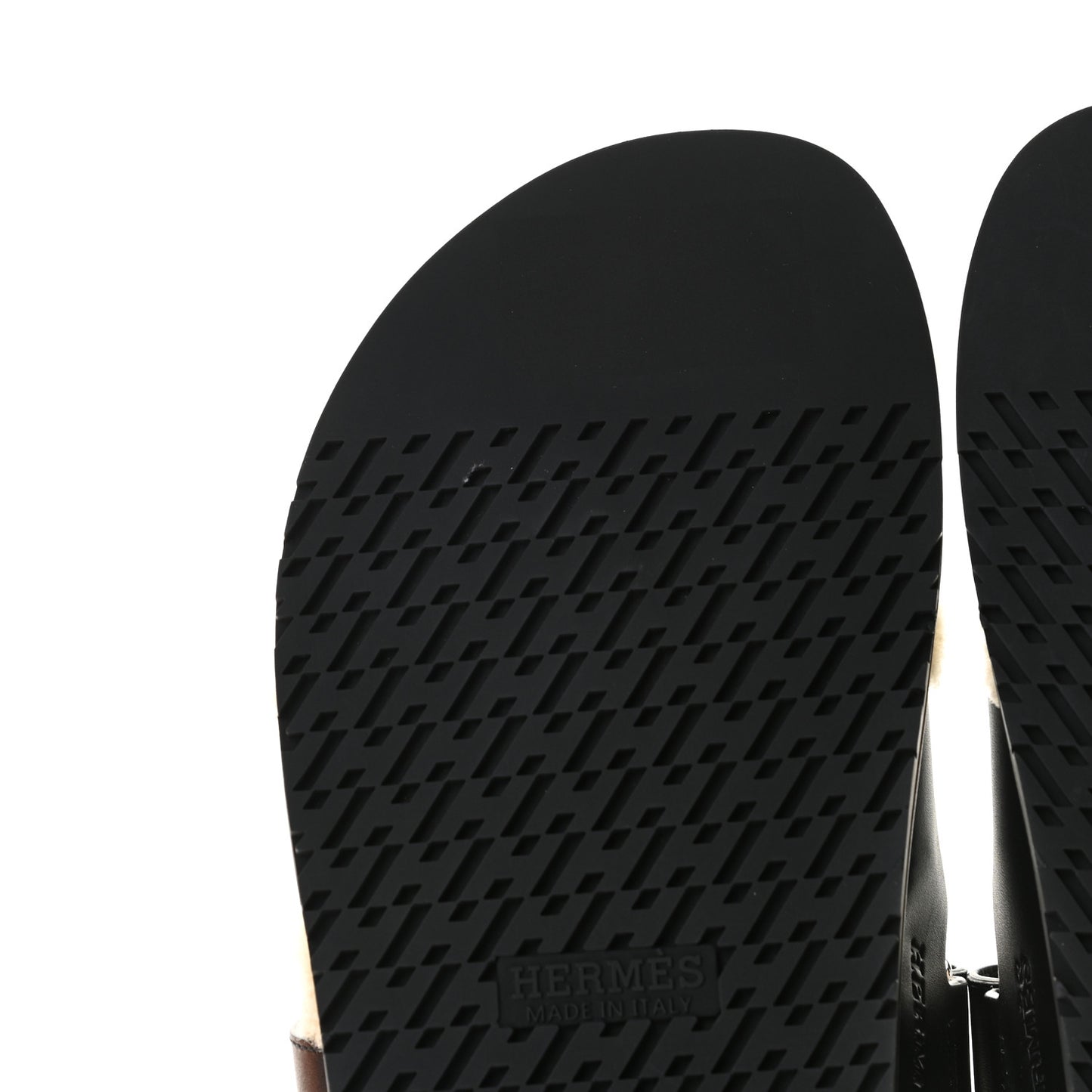Veau Indios Woolskin Mens Chypre Sandals 43 Black Ecru