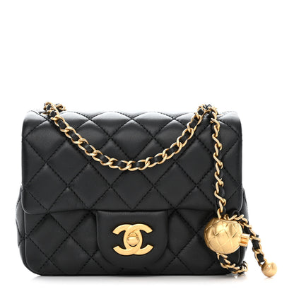 Chanel Lambskin Quilted Mini Pearl Crush Flap Black 1 of 13