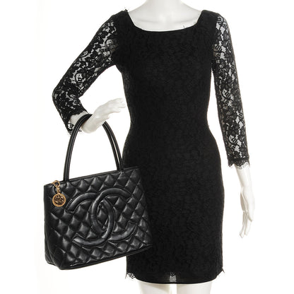 Chanel Caviar Quilted Medallion Tote Black 2 of 8