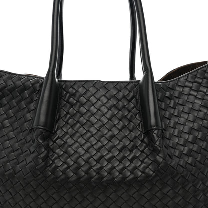 Bottega Veneta Calfskin Intrecciato Pinacoteca Reversible Tote Black Fondant 7 of 10