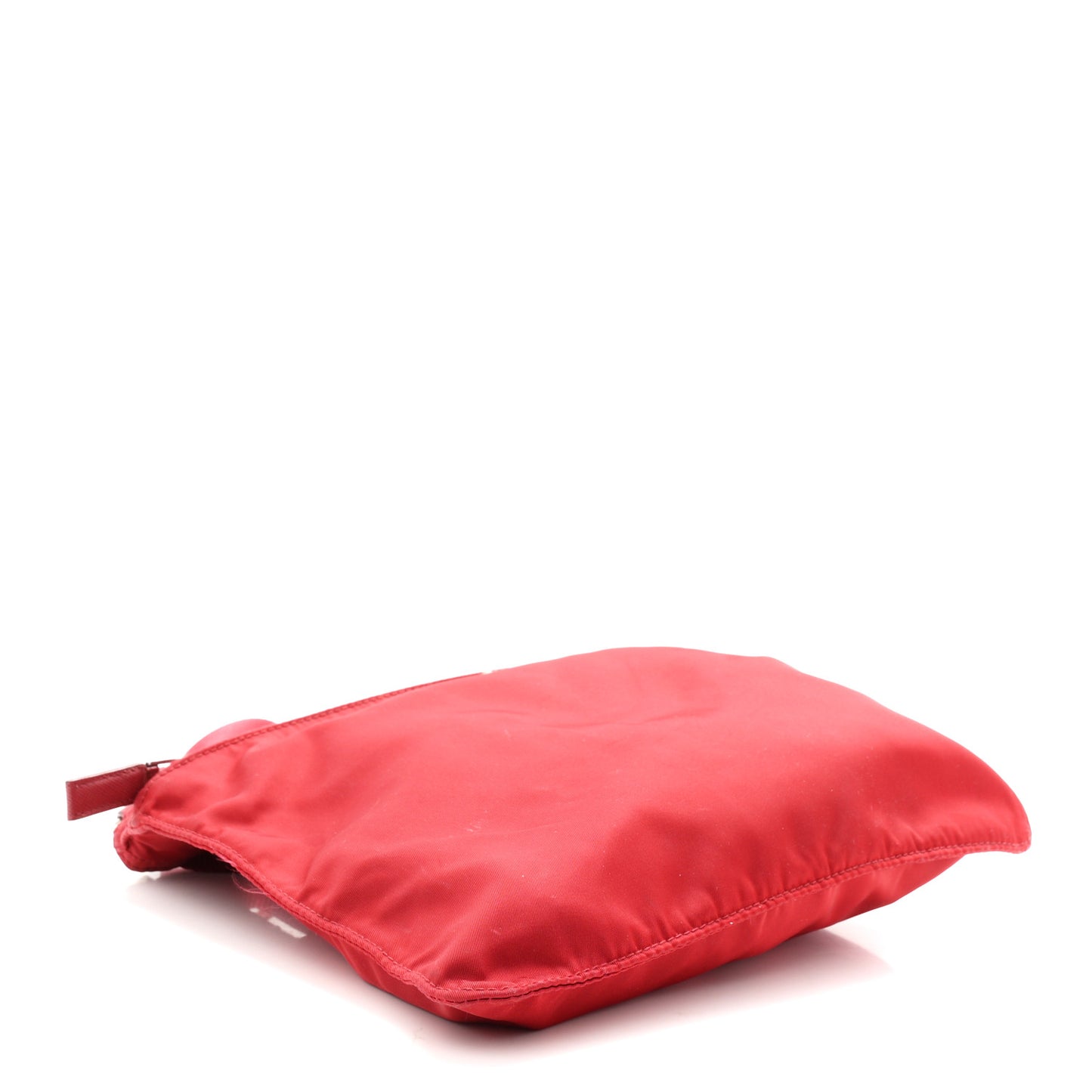 Nylon Vela Saffiano Flat Messenger Bag Rosso