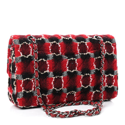 Chanel Wool Quilted Medium Double Flap Red 2 of 9
