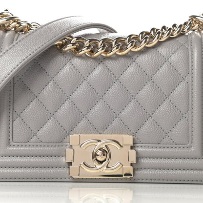 Chanel Caviar Quilted Small Boy Flap Grey 8 of 11