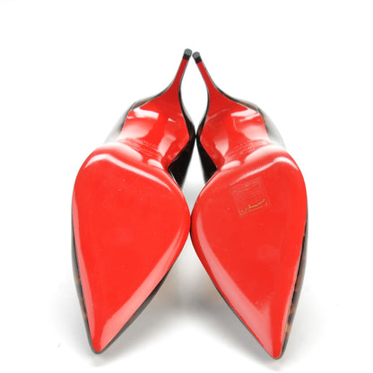 Christian Louboutin Patent Tartaruga Decollete 554 70 Pumps 37.5 Testa Di Moro 5 of 7