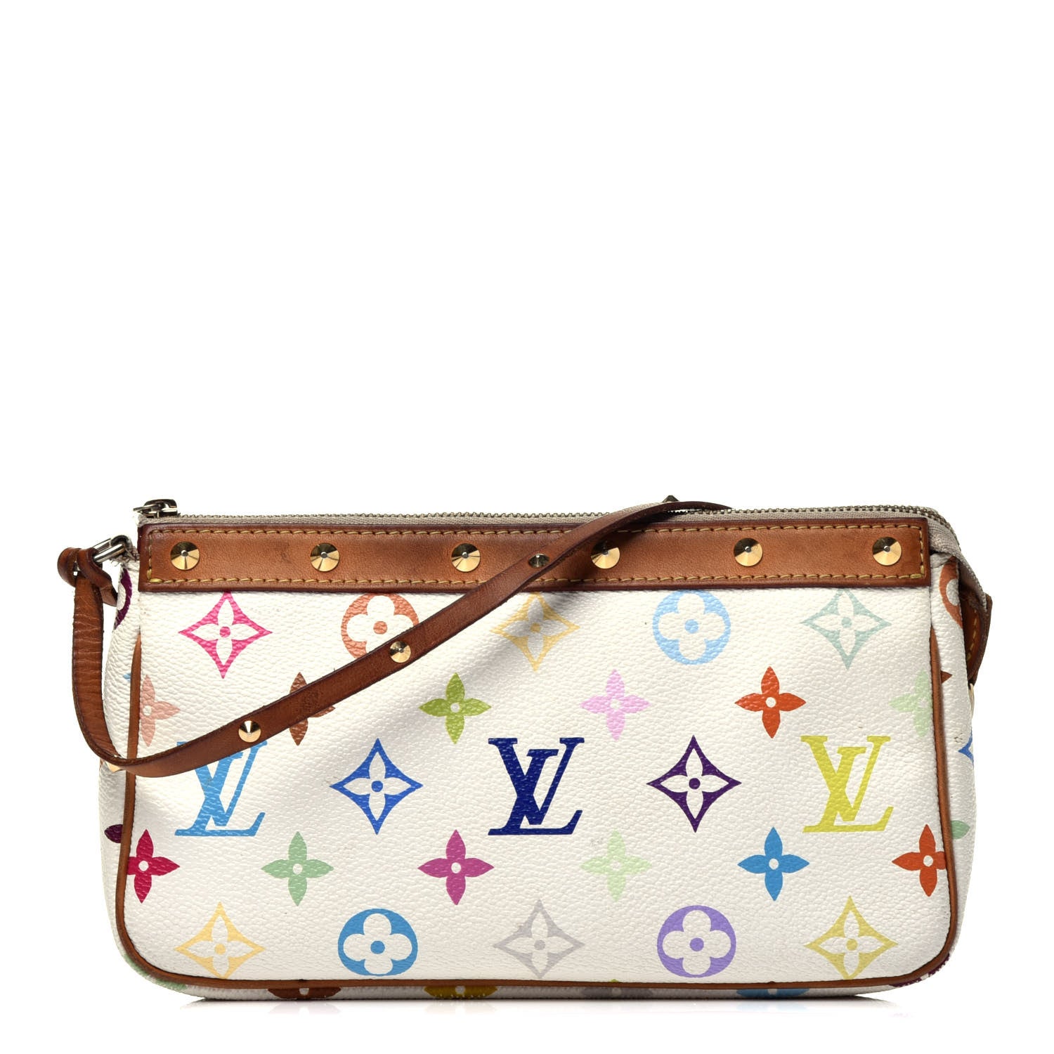 Louis Vuitton Monogram Multicolor Pochette Accessories White 1 of 10