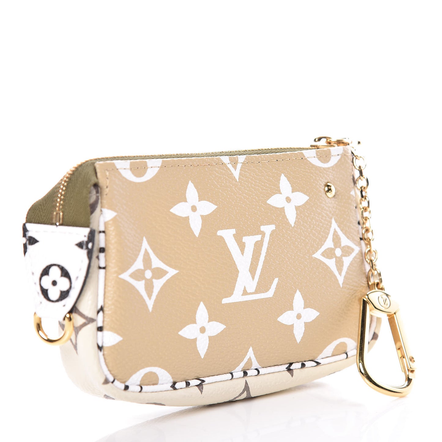 Monogram Giant Micro Pochette Accessories Kaki White