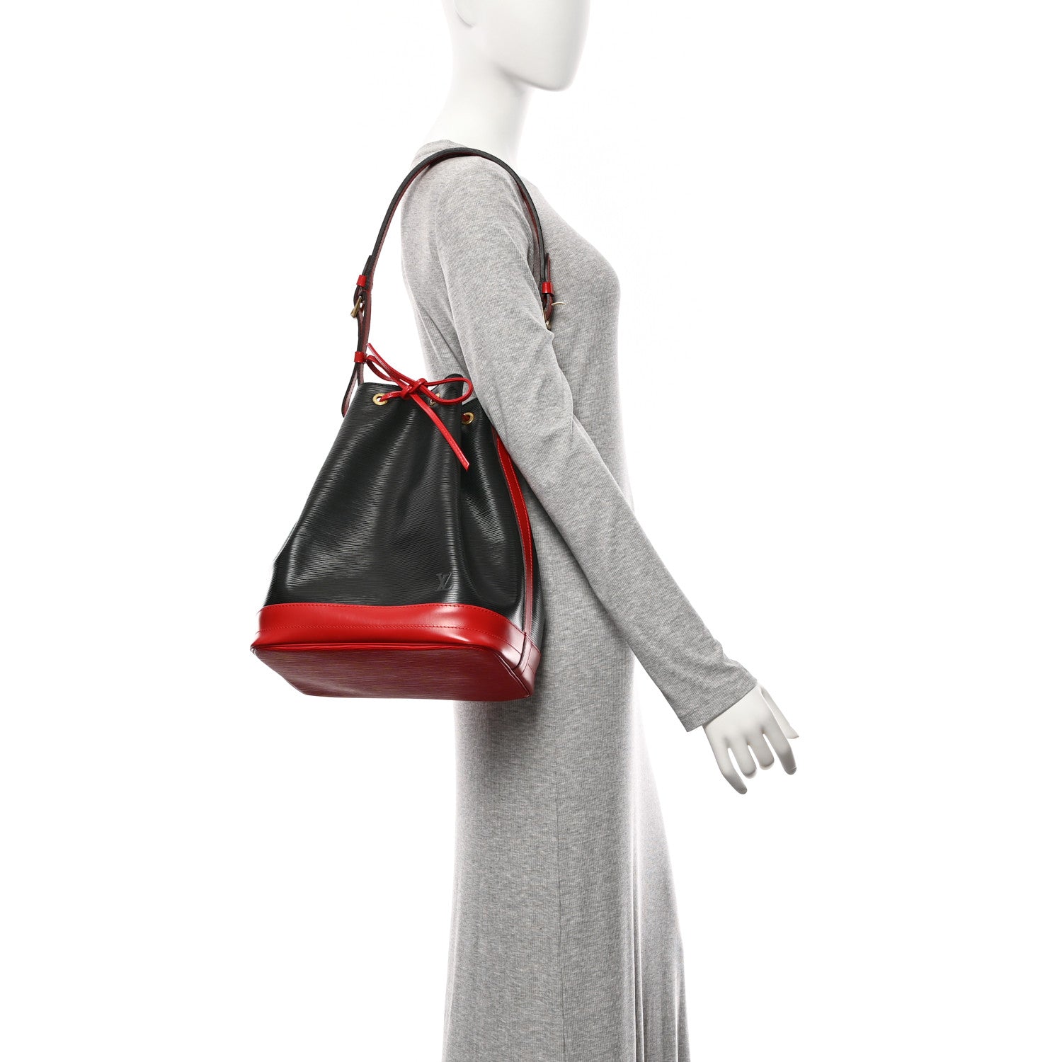 Louis Vuitton Epi Bi-Color Noe Castillan Red Black 2 of 10