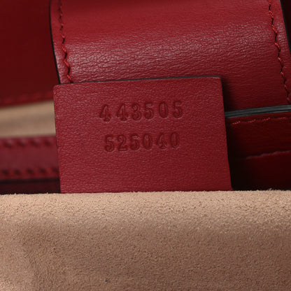 Gucci Calfskin Matelasse Medium GG Marmont Tote Hibiscus Red 7 of 10