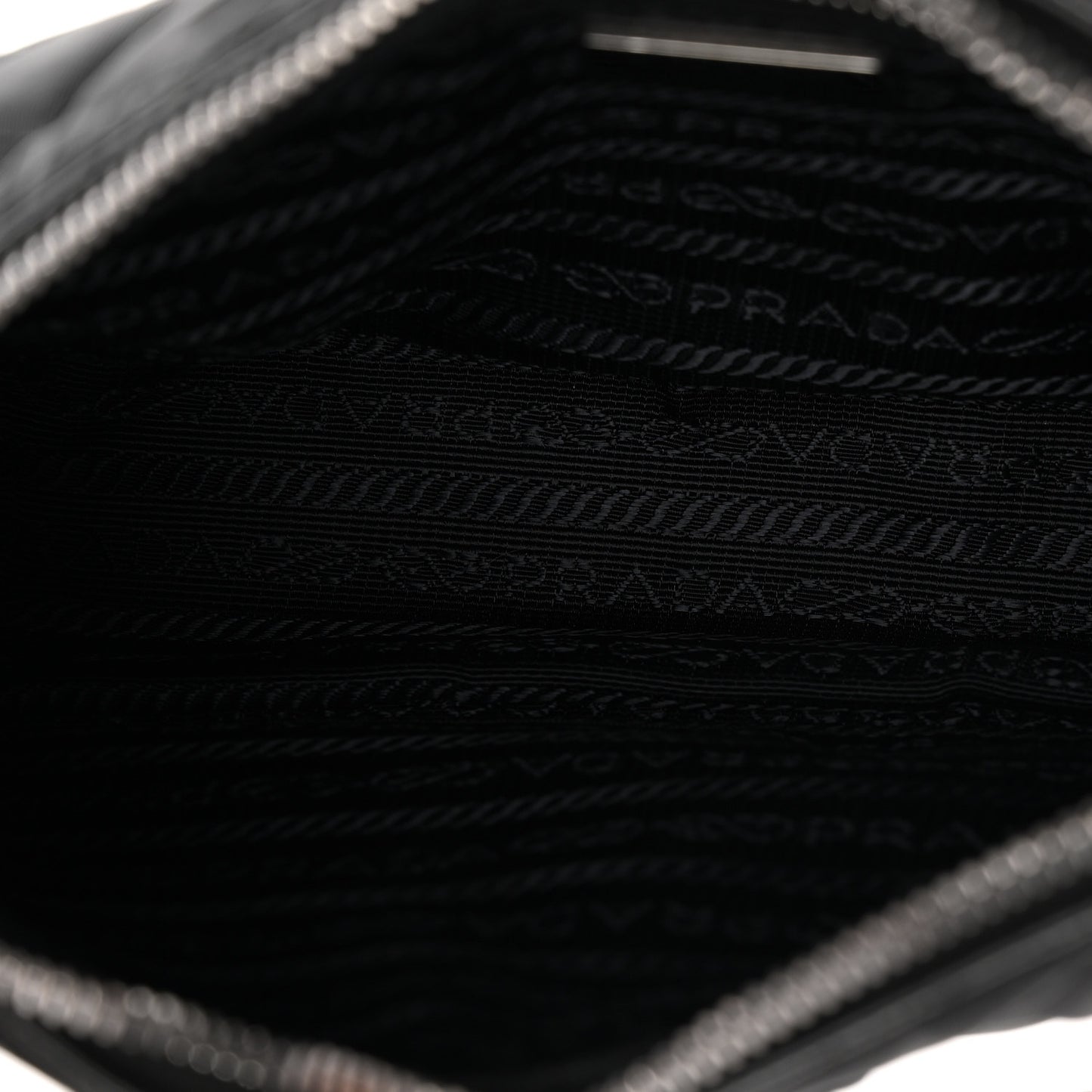 Nylon Tessuto Impuntu Quilted Crossbody Bag Black