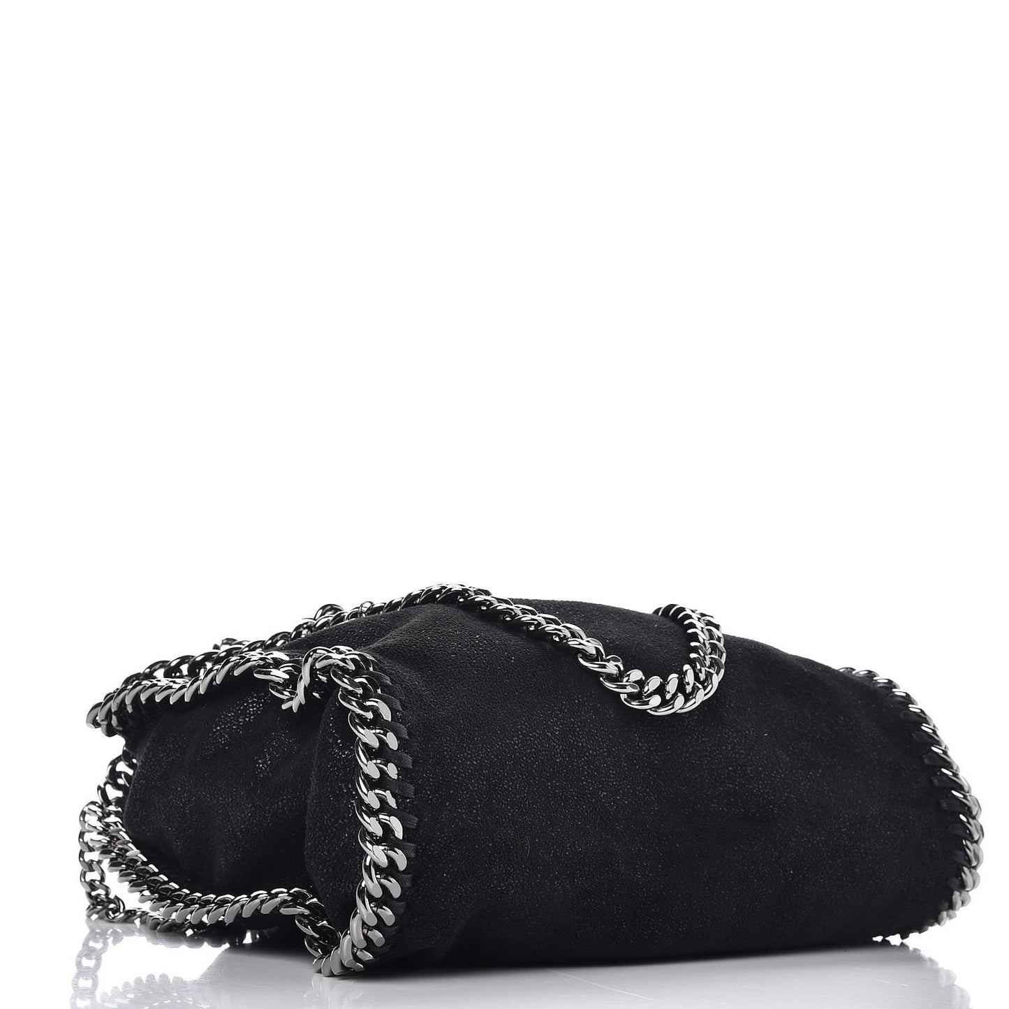 Shaggy Deer Mini Falabella Fold Over Tote Black