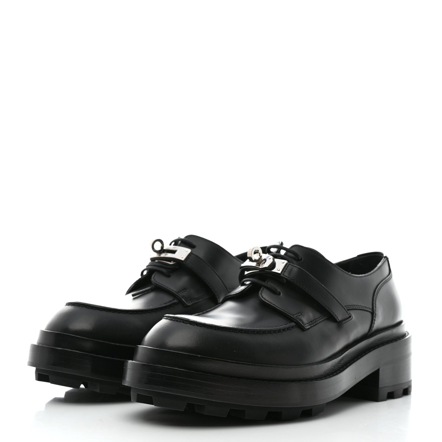 Calfskin First Derby Shoes 37.5 Black