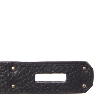 Hermes Togo Verso Birkin 35 Black Bleu Agate 29 of 31