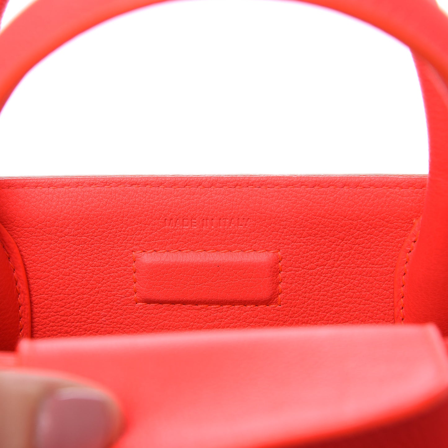 Grained Calfskin Mini Diorever Flap Fluorescent Goji Pink