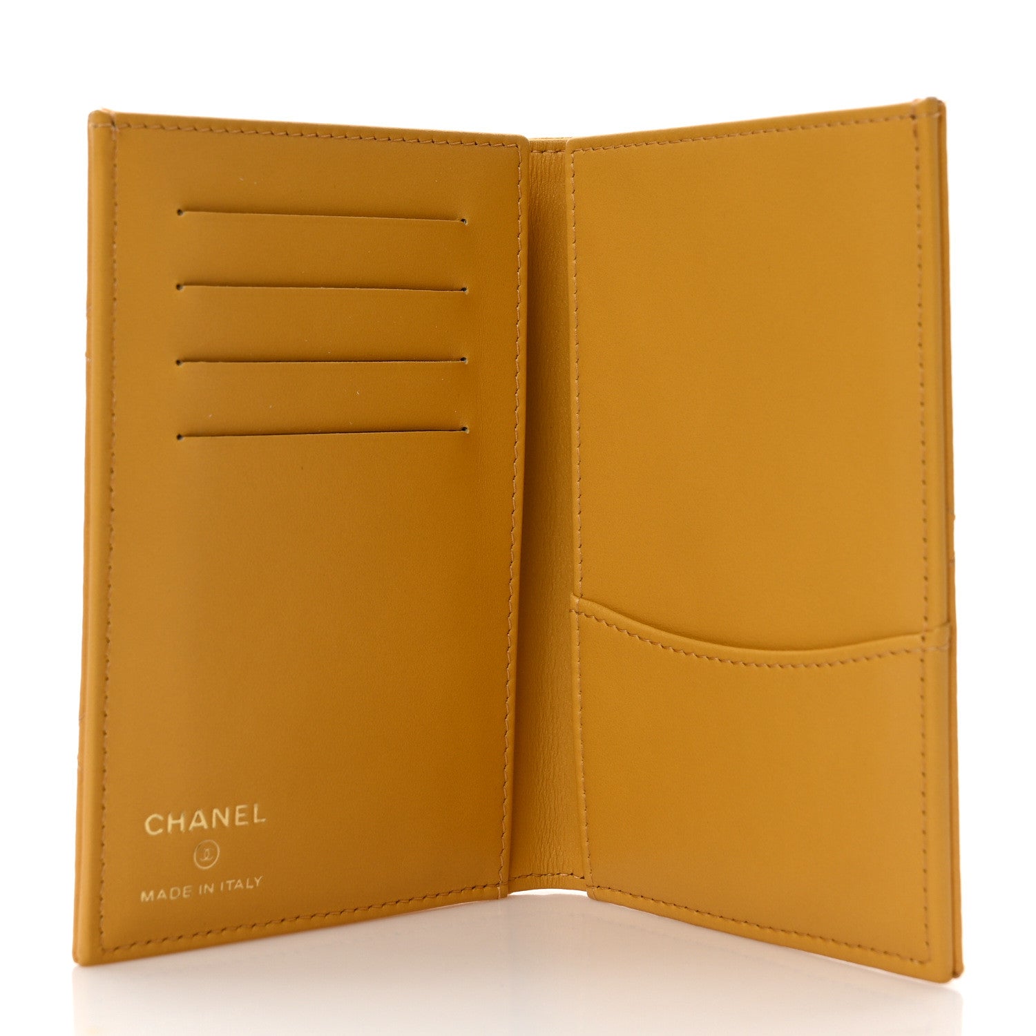 Chanel Lambskin Quilted Chanel 19 Passport Holder Yellow 5 of 6