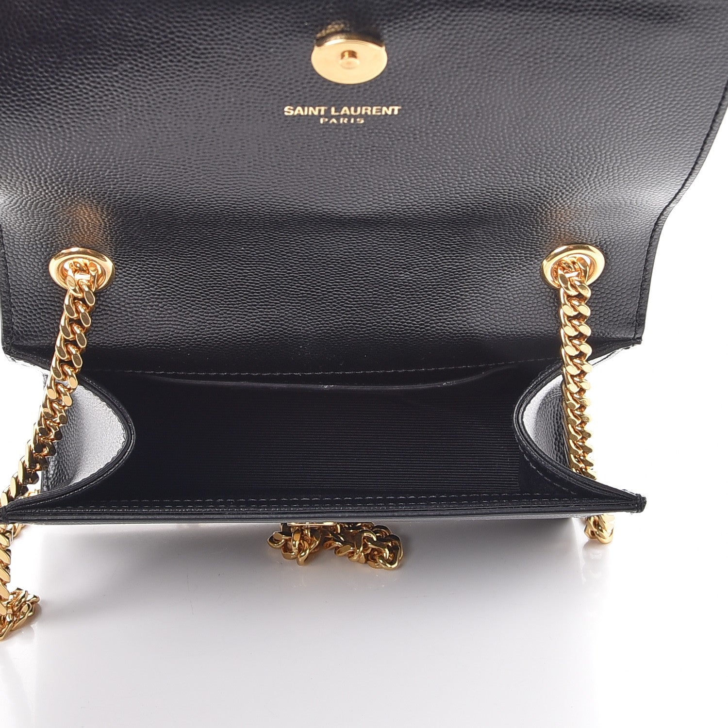 Saint Laurent Grain De Poudre Small Monogram Kate Satchel Black 5 of 7