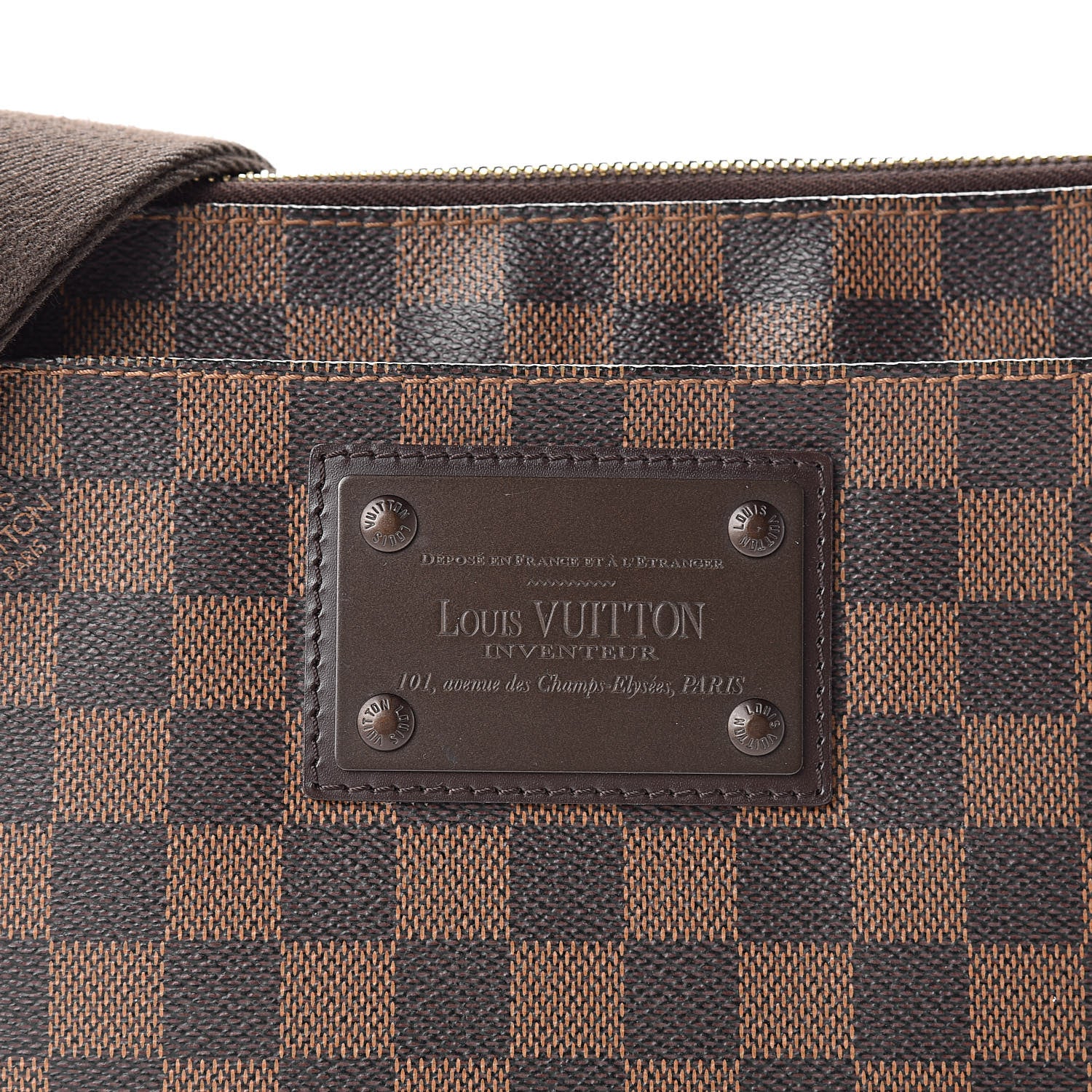 Louis Vuitton Damier Ebene Brooklyn Flat Pochette 8 of 12