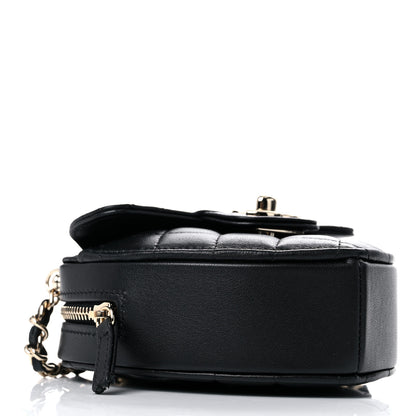 Chanel Lambskin Quilted CC In Love Heart Clutch With Chain Black 3 of 14