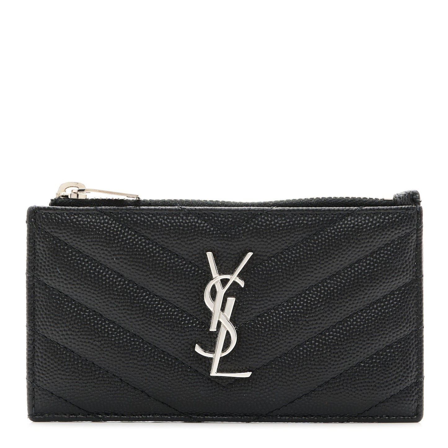 Monogram Grain de Poudre 5 Fragments Zip Pouch Card Holder Black