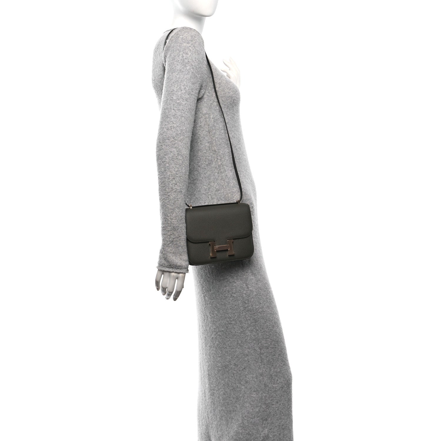 Hermes Epsom Constance 18 Vert De Gris 3 of 12