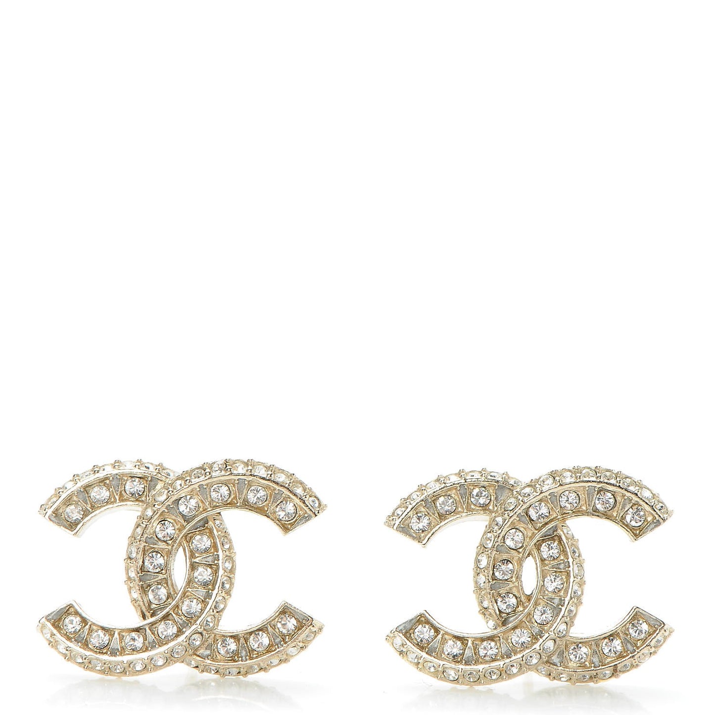 Crystal CC Earrings Gold