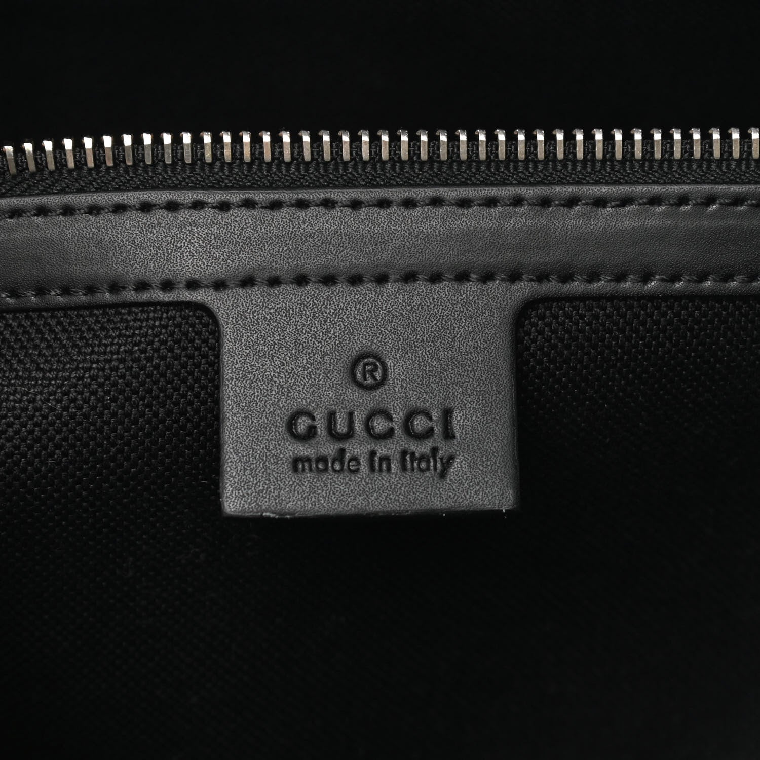 Gucci Soft GG Supreme Monogram Appia Calfskin Web Medium Carry On Duffle Bag Black Grey 6 of 15