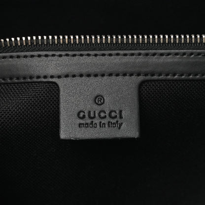 Gucci Soft GG Supreme Monogram Appia Calfskin Web Medium Carry On Duffle Bag Black Grey 6 of 15