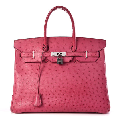 Hermes Ostrich Birkin 35 Fuchsia 1 of 43