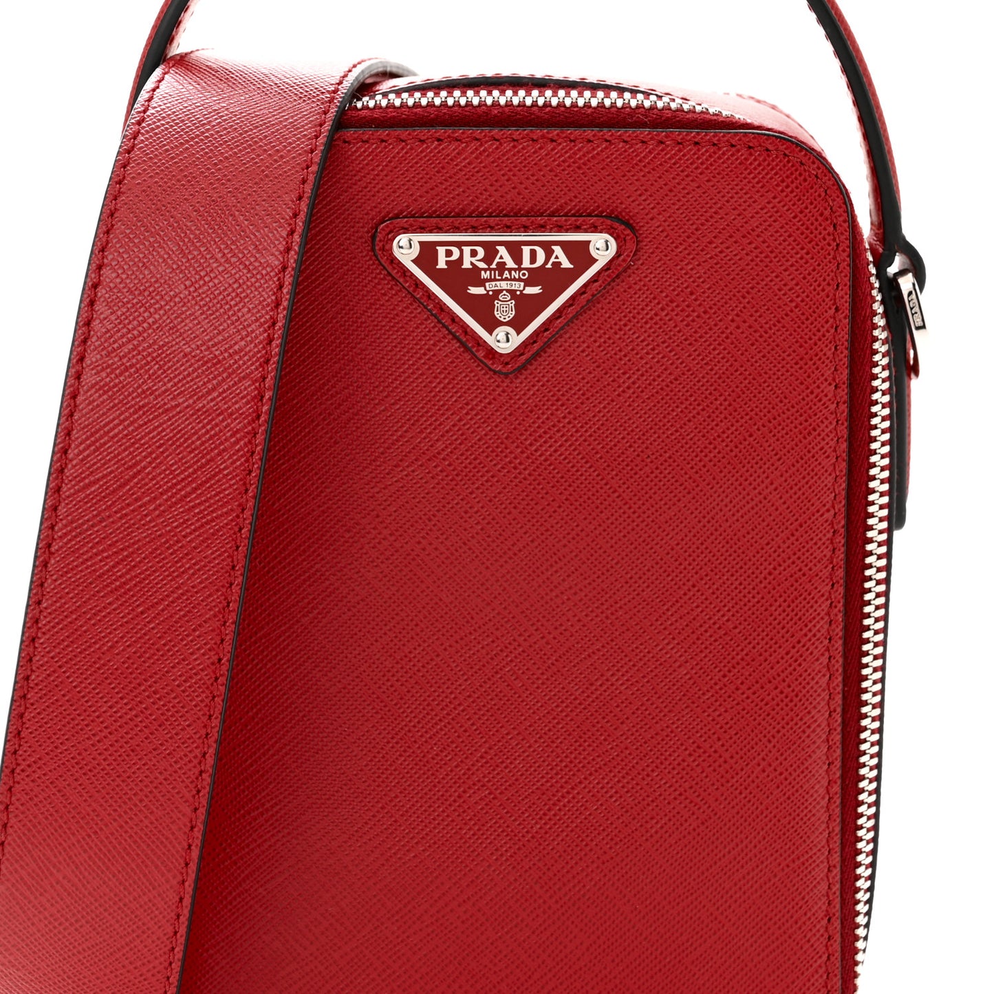 Saffiano Travel Brique Crossbody Messenger Bag Fuoco