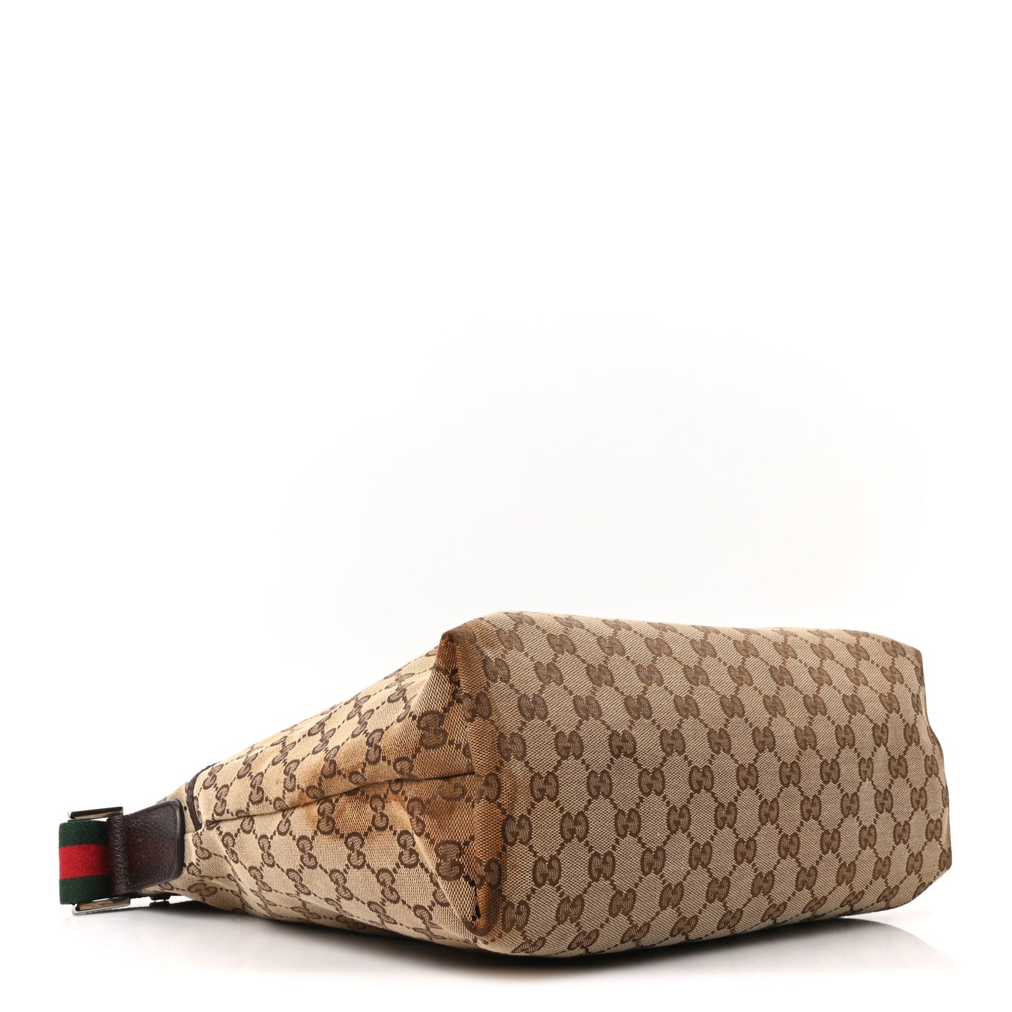 Monogram Web Medium Flat Messenger Bag Brown