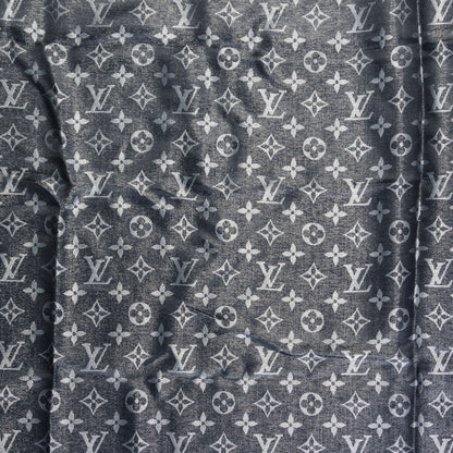 Louis Vuitton Silk Lurex Wool Monogram Shine Shawl Black 1 of 5