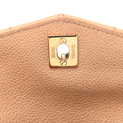Chanel Caviar Quilted Flap Belt Bag Clutch 85 34 Beige 9 of 21