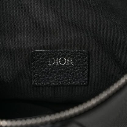 Christian Dior Grained Calfskin Mens Saddle Pouch Black 6 of 9
