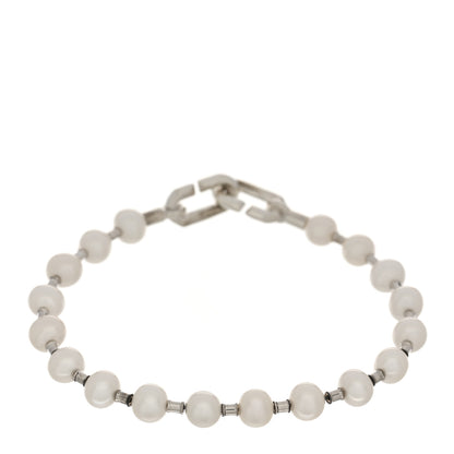 Tiffany Sterling Silver Pearl 5-6mm HardWear Bracelet 1 of 4
