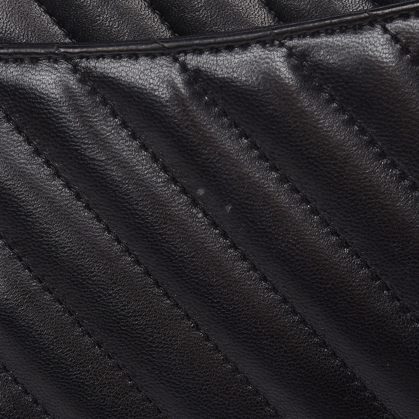 Lambskin Chevron Quilted Jumbo Double Flap So Black