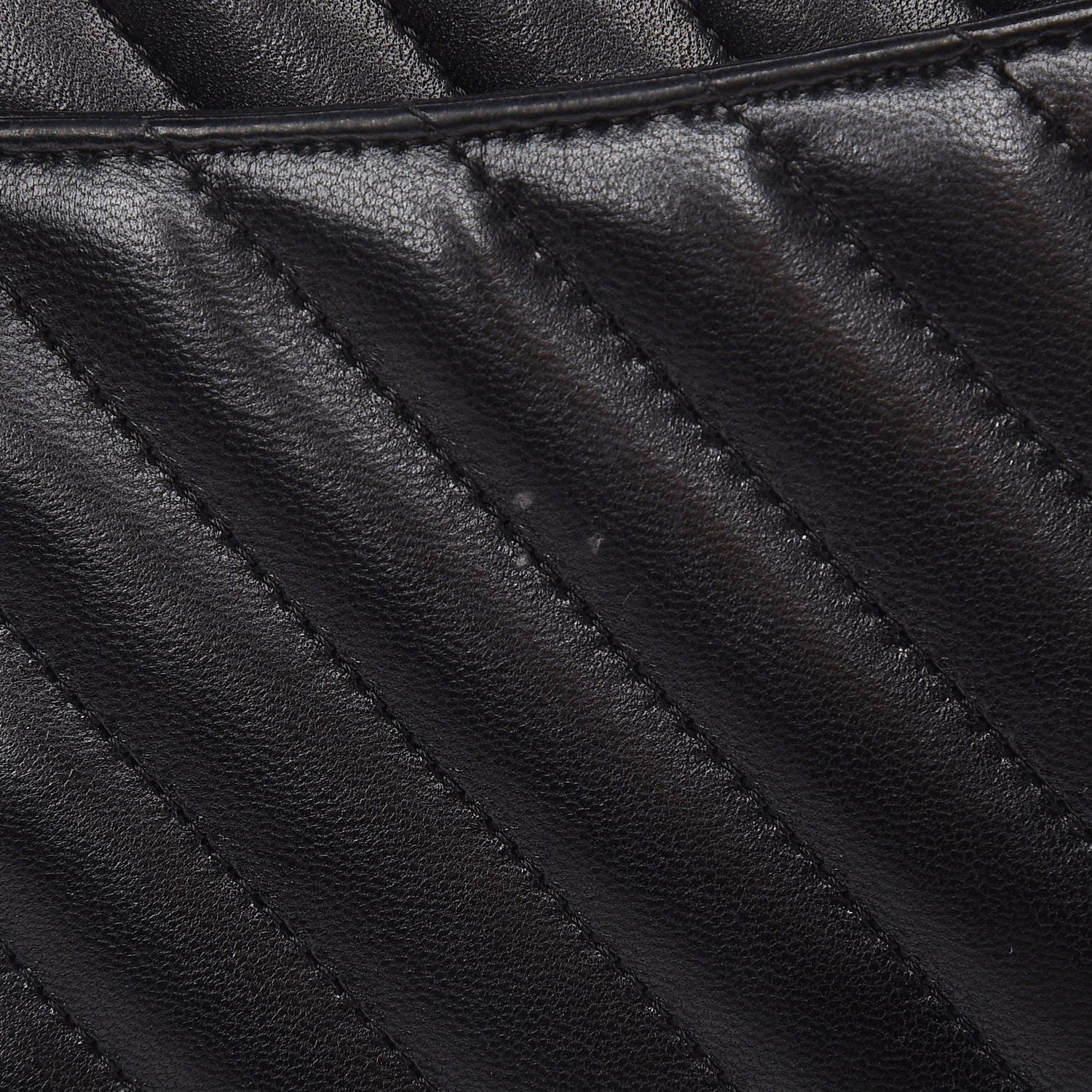 Chanel Lambskin Chevron Quilted Jumbo Double Flap So Black 9 of 9